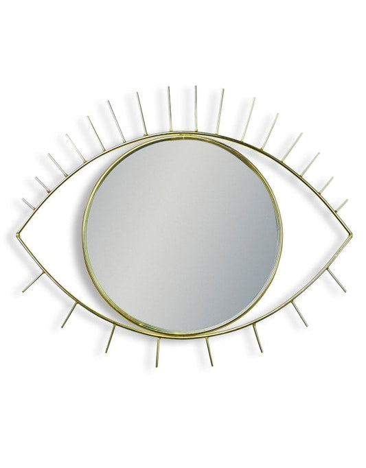 Metallic Gold Eye Wall Mirror - HOMEDECORATION