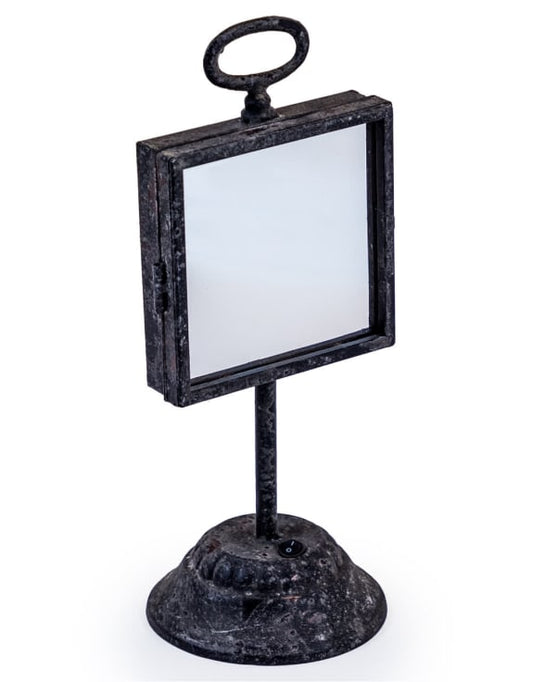 Antique Iron Infinity Led Table Mirror (Usb Rechargeable) - HOMEDECORATION