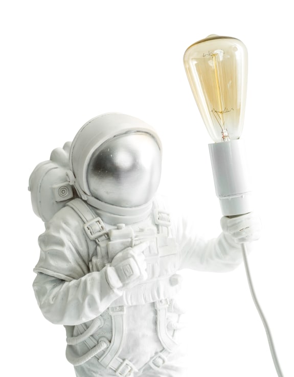 White Standing Astronaut Lamp - HOMEDECORATION