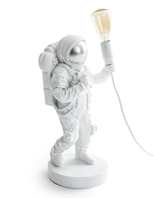 White Standing Astronaut Lamp - HOMEDECORATION