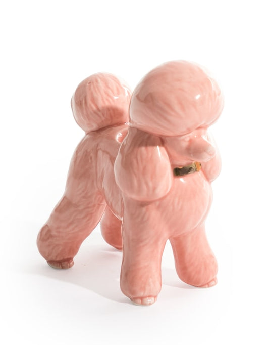 Pink Poodle Ceramic Candle Holder - HOMEDECORATION