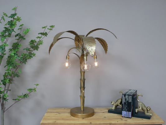 Retro Palm Tree Table Lamp Light - HOMEDECORATION